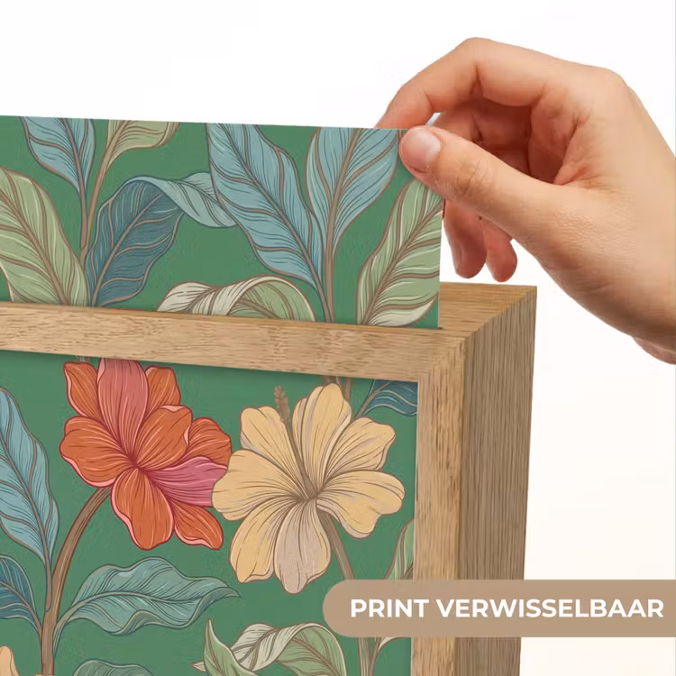 Lightbox - Wandlamp - Bloemen - Groen - Illustratie - Bloemen - Groen - Illustratie Light Box met kabel (Wandlamp) klein