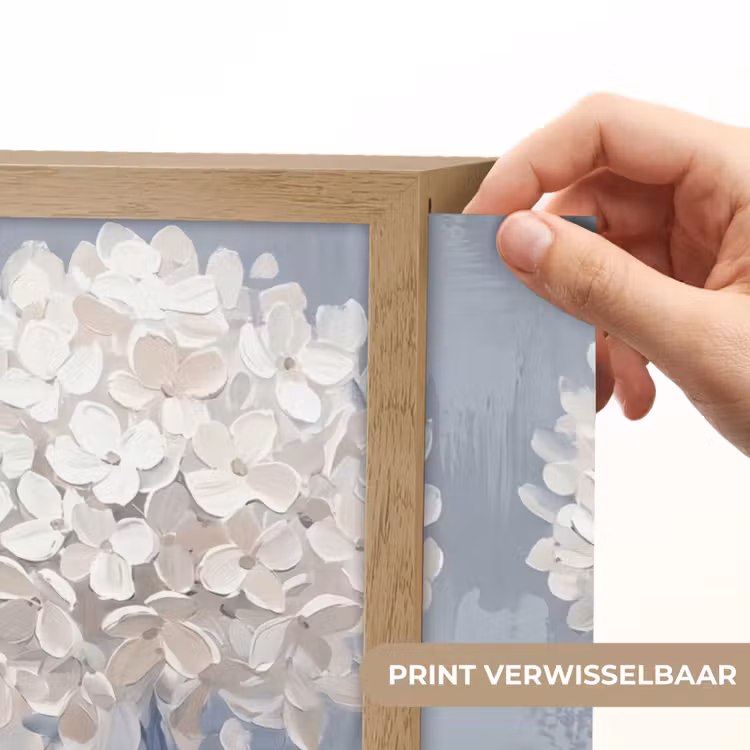 Bloemen - Illustratie - Blauw Light Box met batterij (Wandlamp) middel -USP_websiteprintNL