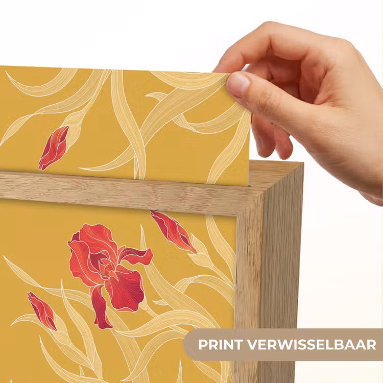 Lightbox - Wandlamp - Bloemen - Illustratie - Rood - Bloemen - Illustratie - Rood Light Box met kabel (Wandlamp) klein