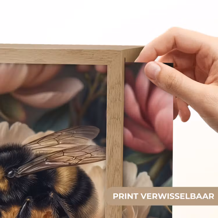 Bloemen - Insect - Natuur - Roze Light Box met batterij (Wandlamp) middel -USP_websiteprintNL
