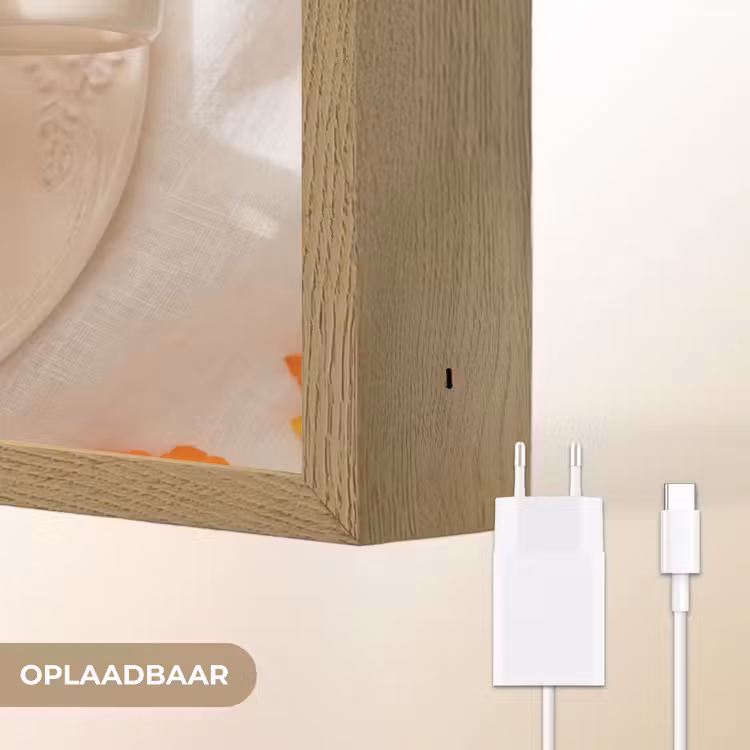 Bloemen - Kop - Natuur - Kleurrijk - Zomer Light Box met batterij (Wandlamp) middel -USP_websiteoplaadbaarNL