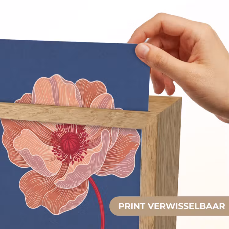 Lightbox - Wandlamp - Bloemen - Modern - Abstract - Bloemen - Modern - Abstract Light Box met kabel (Wandlamp) klein