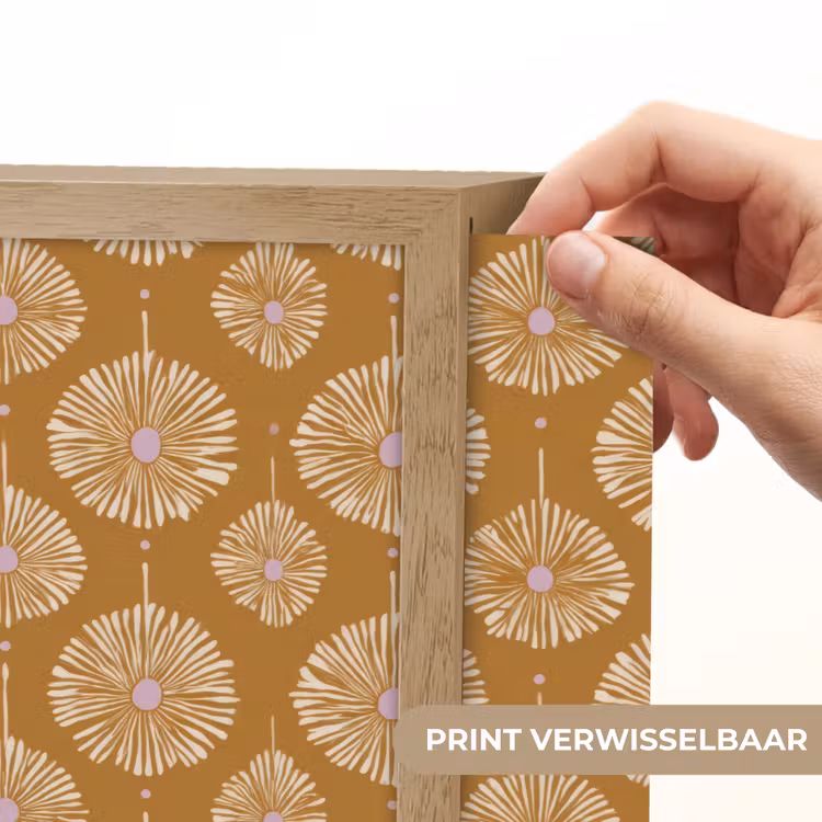Bloemen - Modern - Oker Light Box met batterij (Wandlamp) middel 907 -USP_websiteprintNL