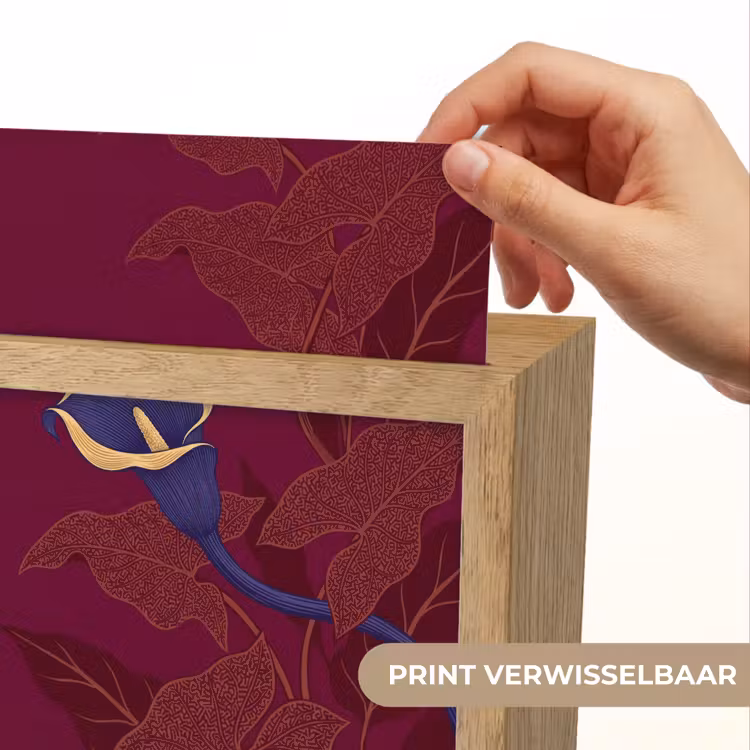 Lightbox - Wandlamp - Bloemen - Modern - Paars - Bloemen - Modern - Paars Light Box met kabel (Wandlamp) klein