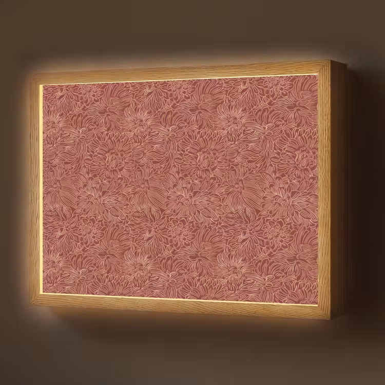 Bloemen - Motief - Rood Light Box met batterij (Wandlamp) middel 907 -z3d_website
