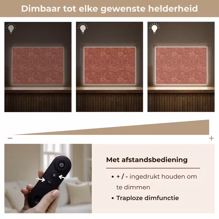 Bloemen - Motief - Rood Light Box met batterij (Wandlamp) middel 907 -USP_dimbaarNL