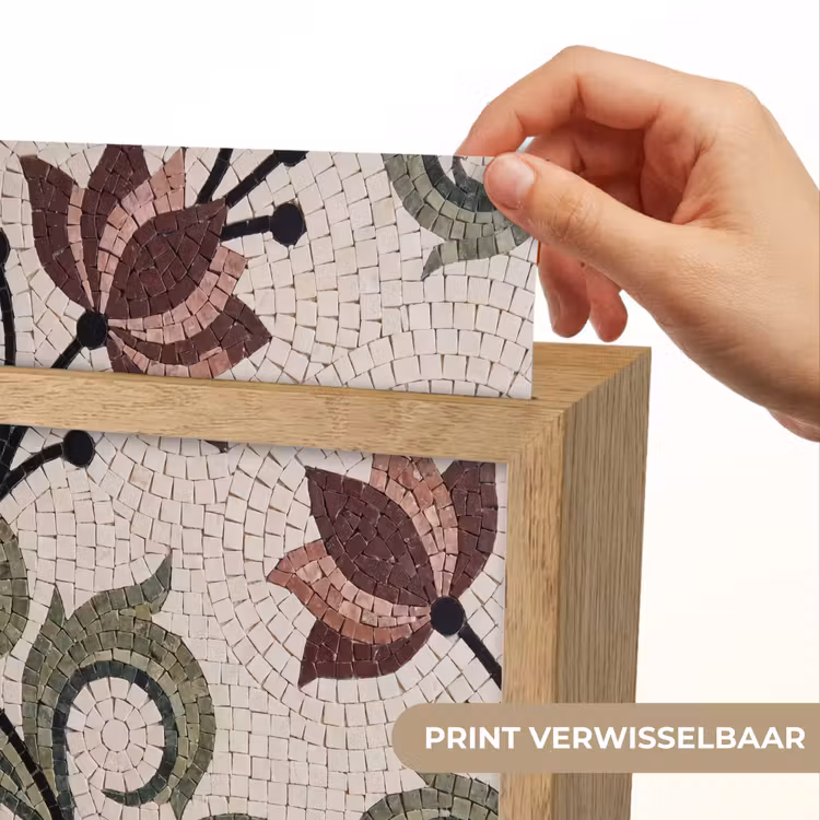 Bloemen - Mozaïek - Patroon - Abstract - Groen Light Box met kabel (Wandlamp) klein -USP_websiteprintNL