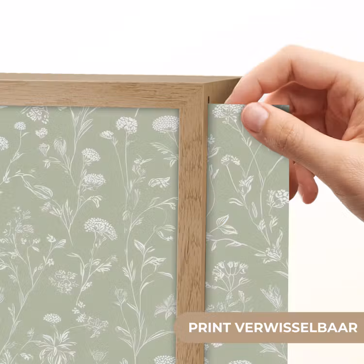 Bloemen - Patroon - Groen Light Box met batterij (Wandlamp) middel 907 -USP_websiteprintNL