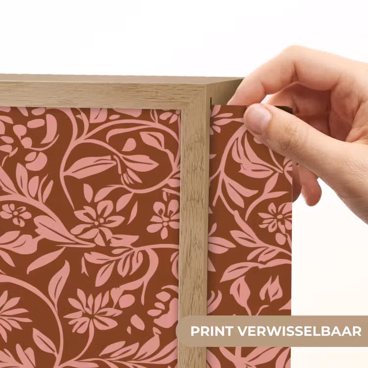 Bloemen - Print - Roze Light Box met batterij (Wandlamp) middel 907 -USP_websiteprintNL