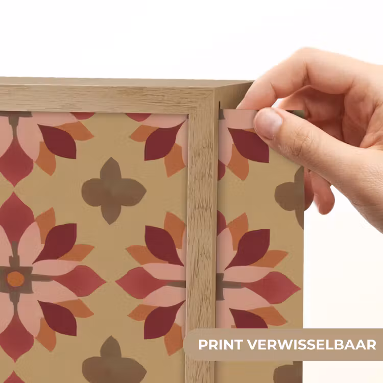 Bloemen - Retro - Groen Light Box met batterij (Wandlamp) middel 907 -USP_websiteprintNL