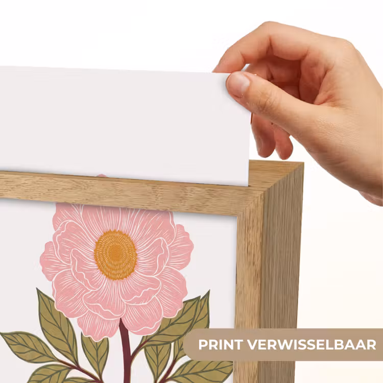 Lightbox - Wandlamp - Bloemen - Roze - Illustratie - Bloemen - Roze - Illustratie Light Box met kabel (Wandlamp) klein