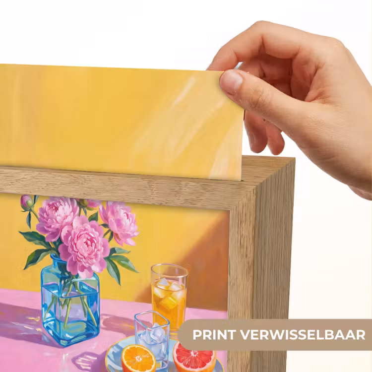 Lightbox - Wandlamp - Bloemen - Roze - Modern - Bloemen - Roze - Modern Light Box met kabel (Wandlamp) klein