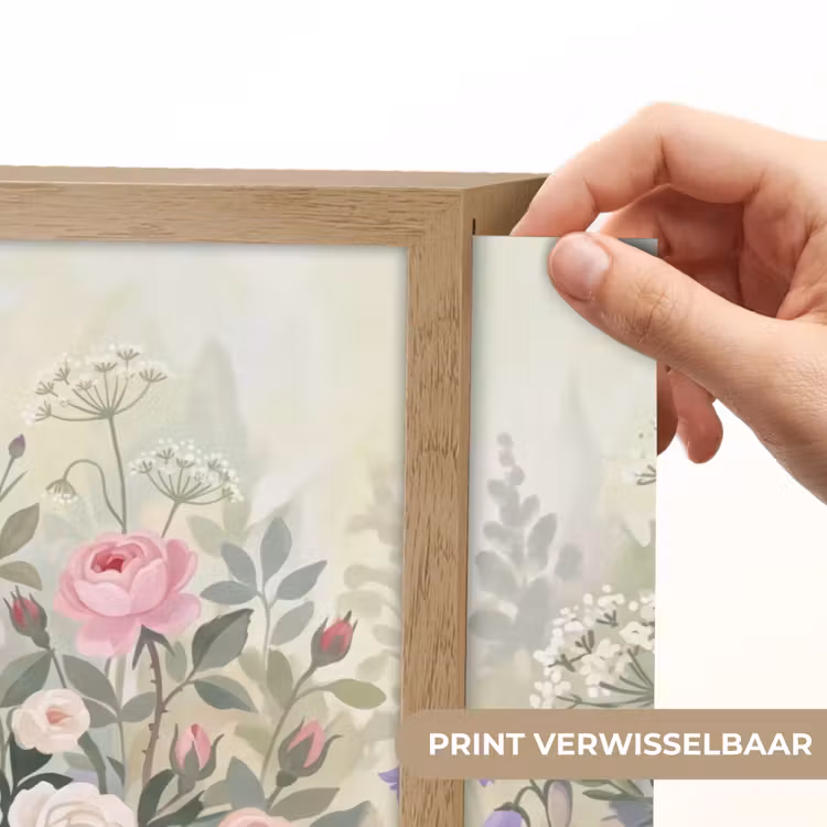 Bloemen - Tuin - Natuur - Kleurrijk Light Box met batterij (Wandlamp) middel -USP_websiteprintNL