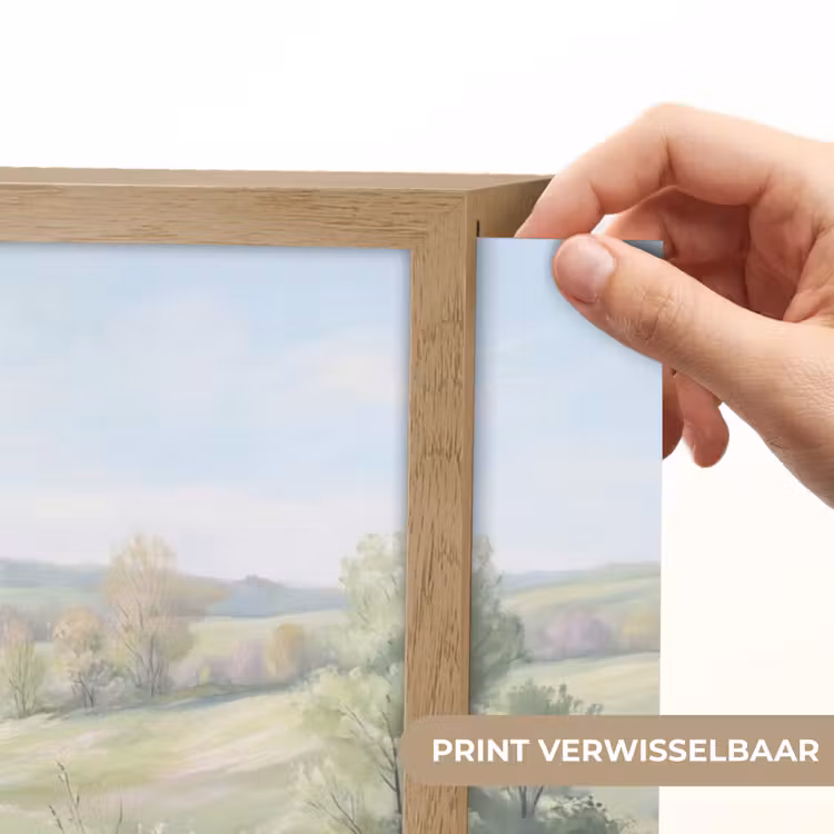 Bloemen veld - Bloemen - Groen Light Box met batterij (Wandlamp) middel -USP_websiteprintNL
