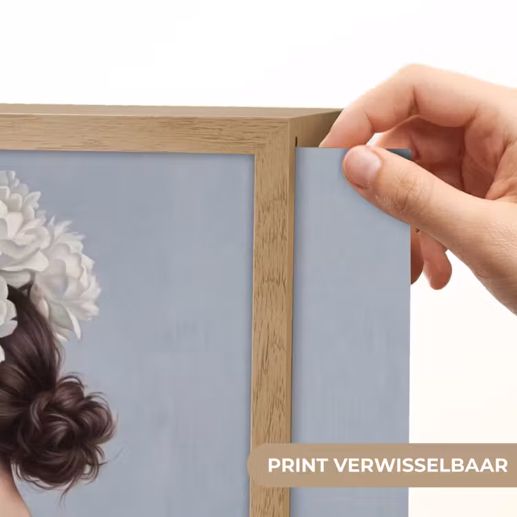 Bloemen - Vrouw - Wit Light Box met batterij (Wandlamp) middel -USP_websiteprintNL