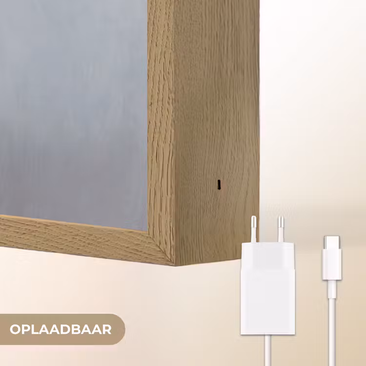 Bloemen - Vrouw - Wit Light Box met batterij (Wandlamp) middel -USP_websiteoplaadbaarNL