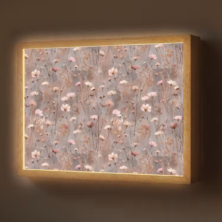 Bloemen - Wild - Pastel Light Box met batterij (Wandlamp) middel 907 -z3d_website