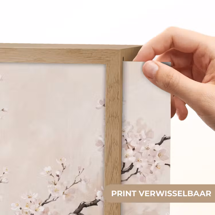 Bloesem - Illustratie - Taupe Light Box met batterij (Wandlamp) middel -USP_websiteprintNL