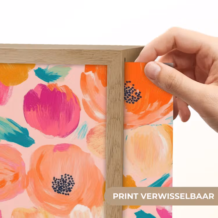 Bloesems - Vrolijk - Kleurrijk Light Box met batterij (Wandlamp) middel 907 -USP_websiteprintNL