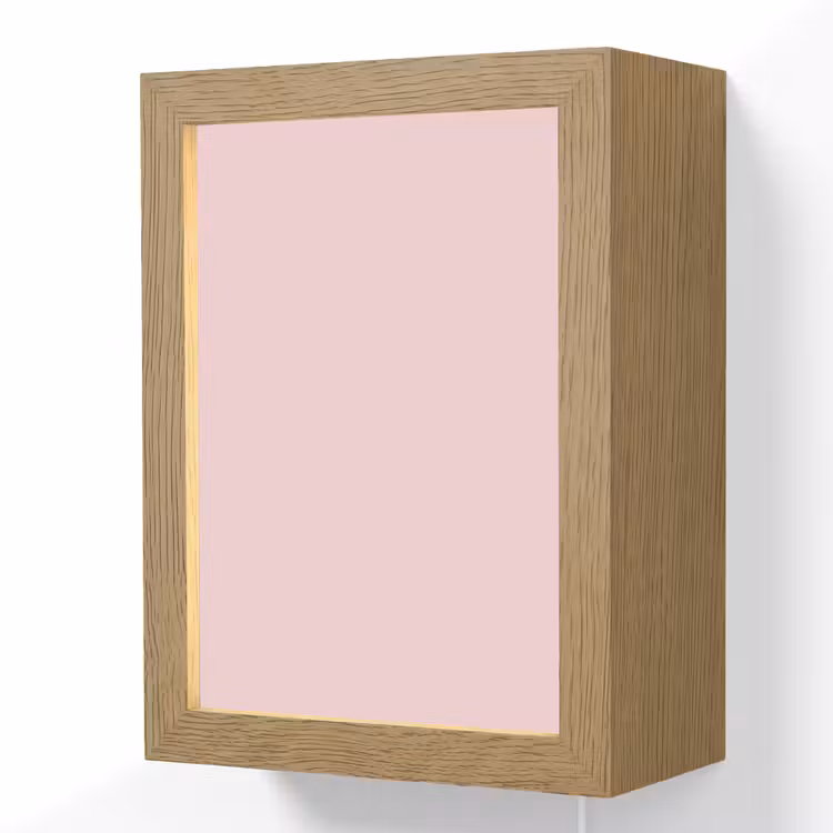 Blush - Pink - Roze Light Box met kabel (Wandlamp) klein 929 -3d