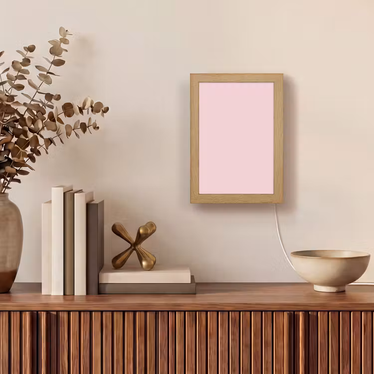 Blush - Pink - Roze Light Box met kabel (Wandlamp) klein 929 -sfeer2