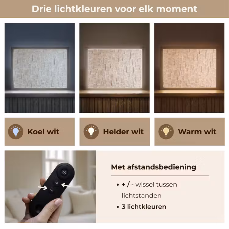 Boekpagina - Collage - Literatuur - Vintage - Beige Light Box met batterij (Wandlamp) middel -USP_lichtkleurNL