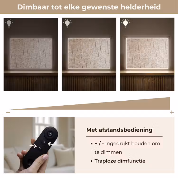 Boekpagina - Collage - Literatuur - Vintage - Beige Light Box met batterij (Wandlamp) middel -USP_dimbaarNL