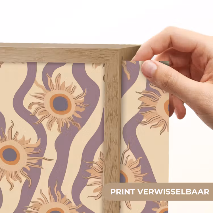 Bohemian - Vibe - Lavendelpaars Light Box met batterij (Wandlamp) middel 907 -USP_websiteprintNL