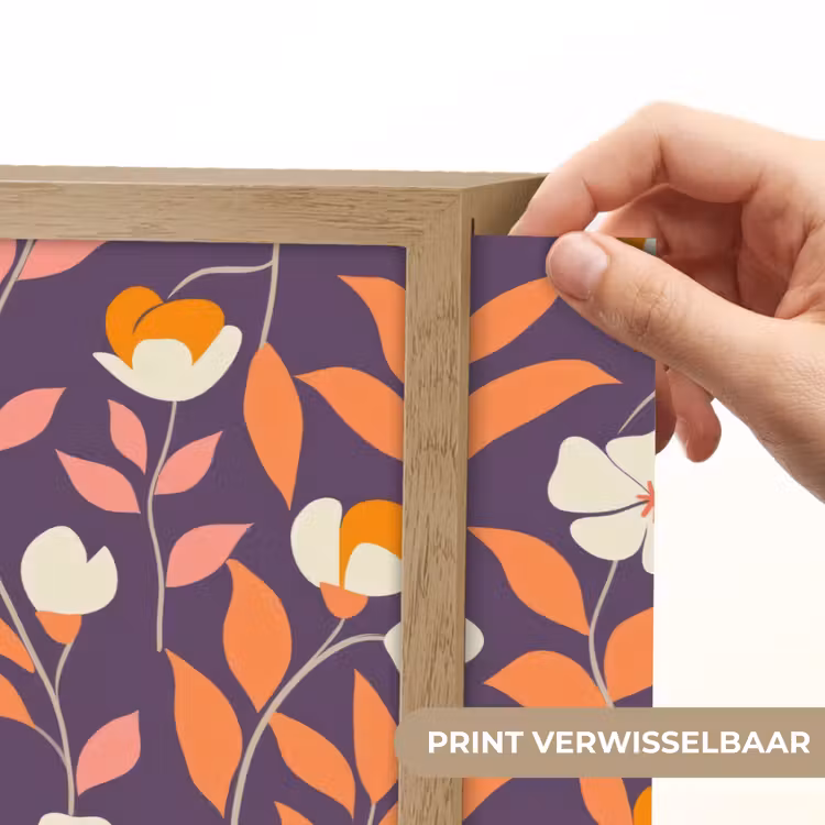Boho - Vintage - Paars Light Box met batterij (Wandlamp) middel 907 -USP_websiteprintNL