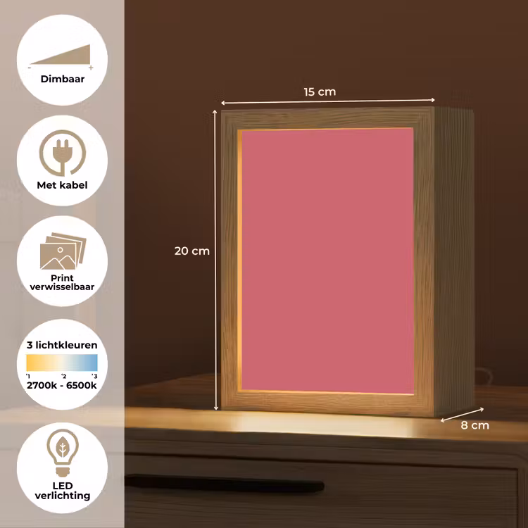 Bold - Berry - Rood Light Box met kabel (Wandlamp) klein 929 -USP_websiteoverzichtNL
