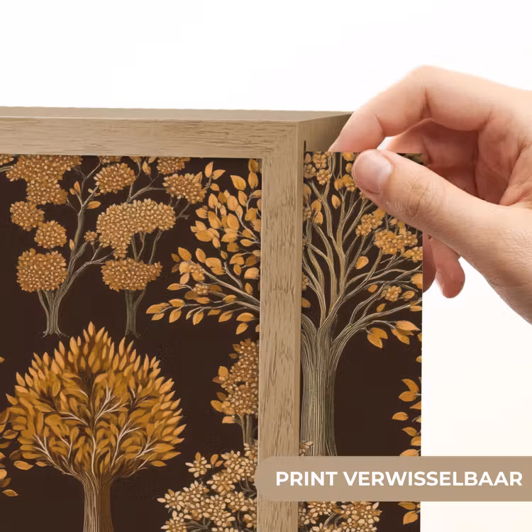 Bomen - Patroon - Bruin Light Box met batterij (Wandlamp) middel 907 -USP_websiteprintNL