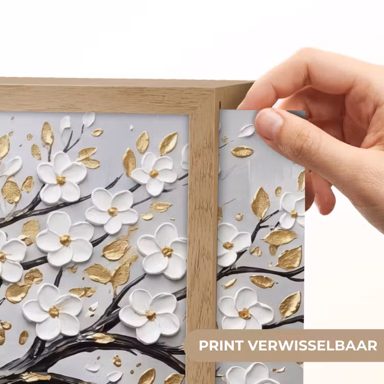 Boom - Bloemen - Natuur - Abstract - Wit Light Box met batterij (Wandlamp) middel -USP_websiteprintNL