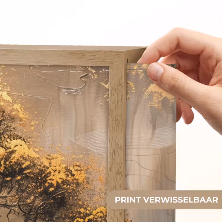 Boom - Goud - Landschap - Verf Light Box met batterij (Wandlamp) middel -USP_websiteprintNL
