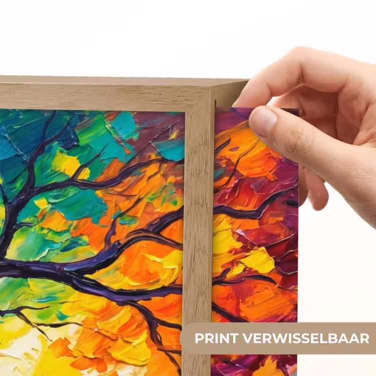 Boom - Landschap - Natuur - Abstract - Kleurrijk Light Box met batterij (Wandlamp) middel -USP_websiteprintNL