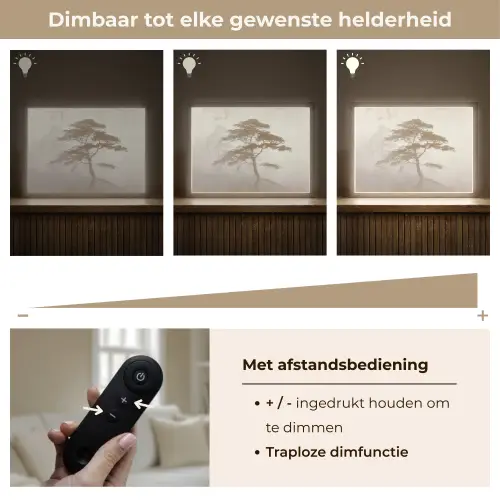 Boom - Oosterse stijl - Landschap Light Box met batterij (Wandlamp) middel -USP_dimbaarNL
