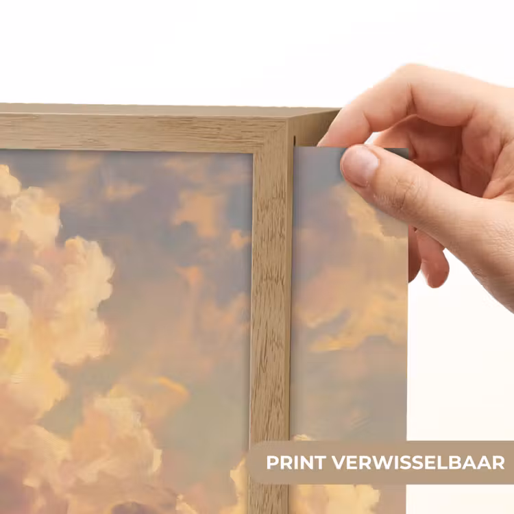 Boot - Zonsondergang - Zee - Natuur - Goud Light Box met batterij (Wandlamp) middel -USP_websiteprintNL