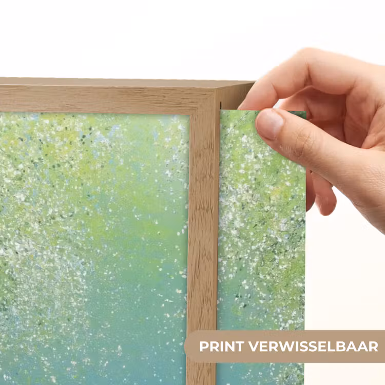 Bootje - Water - Bladeren - Bloesems Light Box met batterij (Wandlamp) middel -USP_websiteprintNL