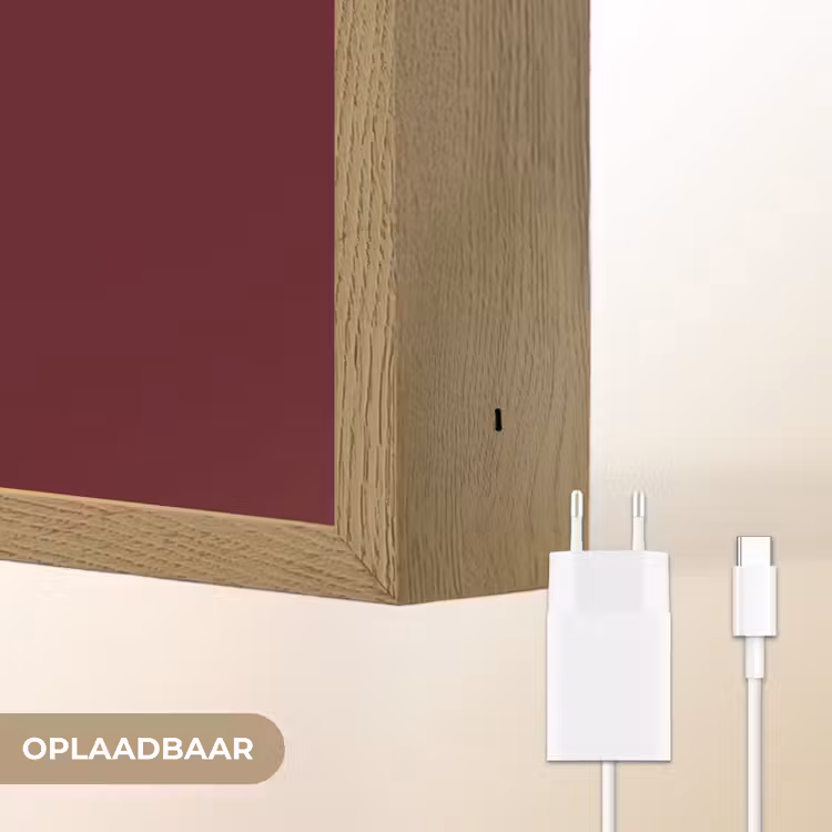 Bordeaux - Nice - minimalistisch Light Box met batterij (Wandlamp) middel -USP_websiteoplaadbaarNL