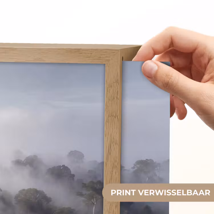 Bos - Mist - Natuur - Groen Light Box met batterij (Wandlamp) middel -USP_websiteprintNL