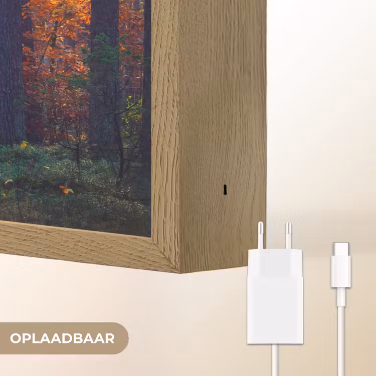 Bos - Zon - Natuur - Herfst Light Box met batterij (Wandlamp) middel -USP_websiteoplaadbaarNL