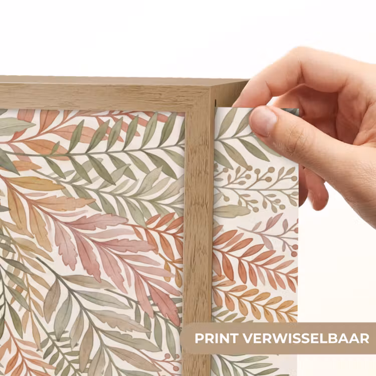 Botanisch - Aquarel - Kleurrijk Light Box met batterij (Wandlamp) middel -USP_websiteprintNL