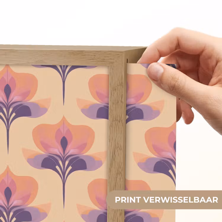 Botanisch - Patroon - Pastel Light Box met batterij (Wandlamp) middel 907 -USP_websiteprintNL