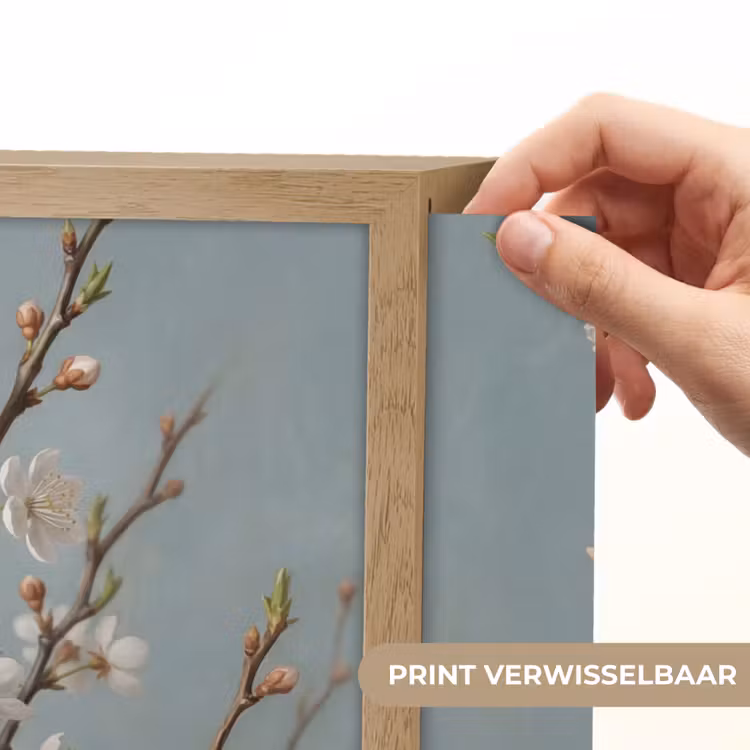 Botanisch - Stilleven - Blauw Light Box met batterij (Wandlamp) middel -USP_websiteprintNL