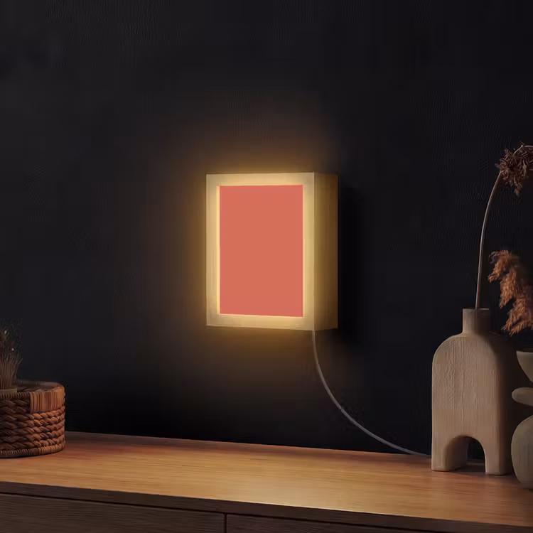 Brick - Red - Rood Light Box met kabel (Wandlamp) klein 929 -sfeer1