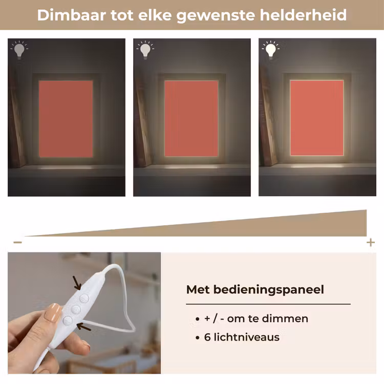 Brick - Red - Rood Light Box met kabel (Wandlamp) klein 929 -USP_dimbaarNL