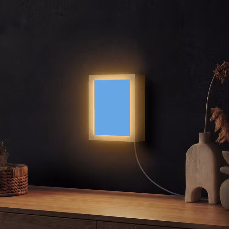 Bright - Azure - Blauw Light Box met kabel (Wandlamp) klein 929 -sfeer1