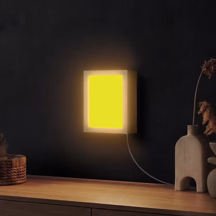 Bright - Canary - Geel Light Box met kabel (Wandlamp) klein 929 -sfeer1