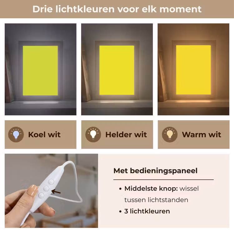 Bright - Canary - Geel Light Box met kabel (Wandlamp) klein 929 -USP_lichtkleurNL