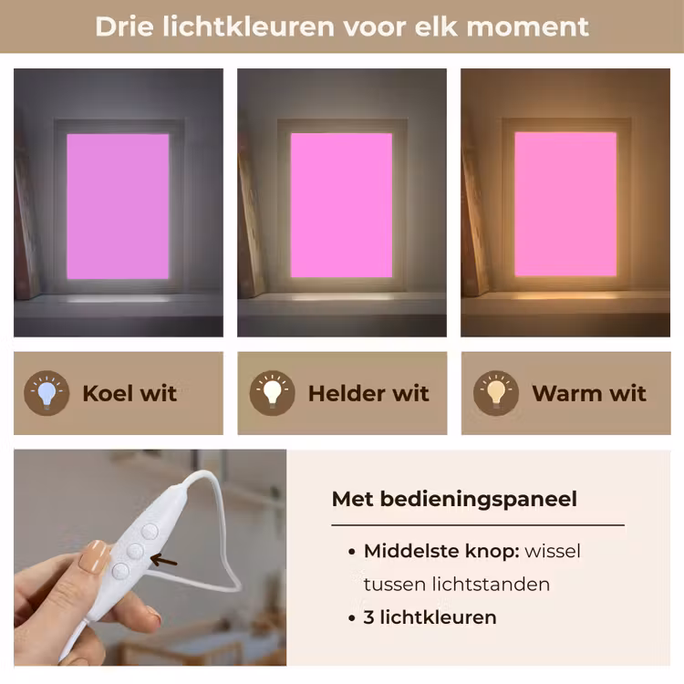Bright - Orchid - Roze Light Box met kabel (Wandlamp) klein 929 -USP_lichtkleurNL