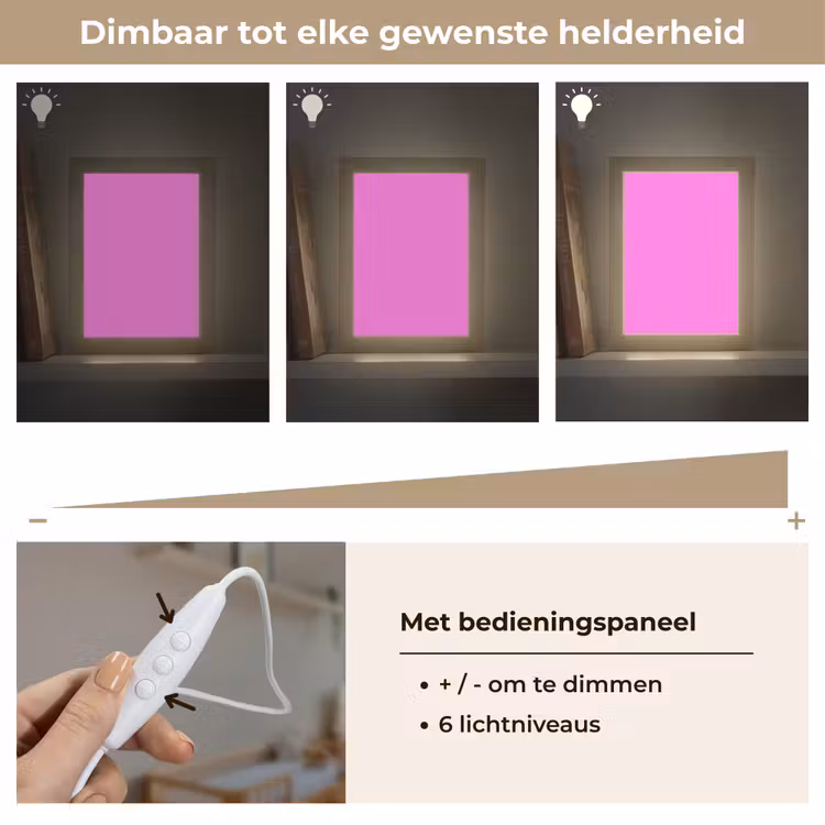 Bright - Orchid - Roze Light Box met kabel (Wandlamp) klein 929 -USP_dimbaarNL